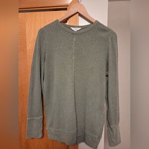 Time and Tru Women's Sage Green Crewneck Top